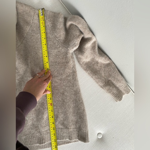 Rafaella Angora Rabbit Hair Lambswool Oatmeal Large Cowl Neck Sweater Size L - Picture 10 of 10